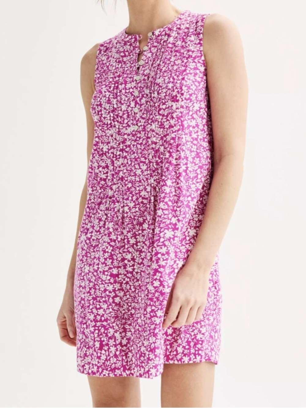 Sonoma Women's Goods For Life Sleeveless Pintuck Dress Size:L